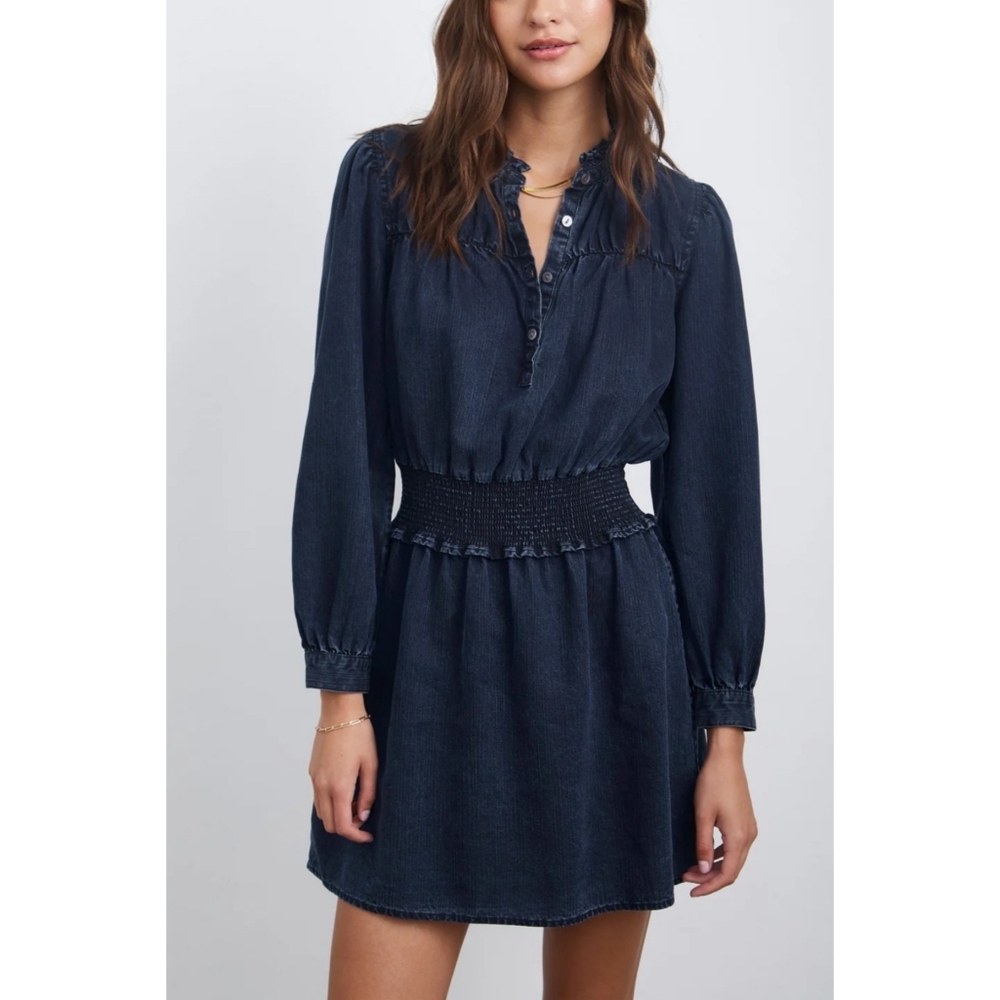 Rails | Shawna Dress Smocked Waist in Dark Vintage Size Small